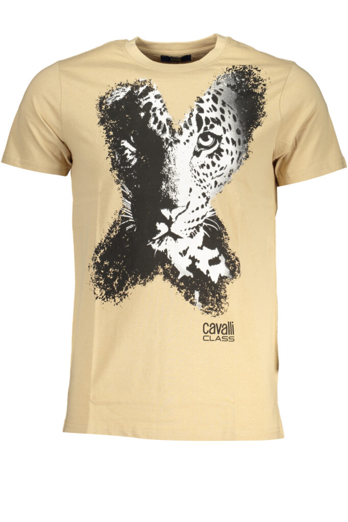 Cavalli Class Herren T-Shirt Kurzarm Beige