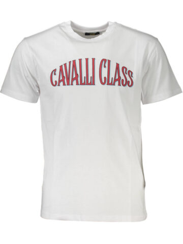 CAVALLI CLASS Herren Kurzarm-T-Shirt Weiß