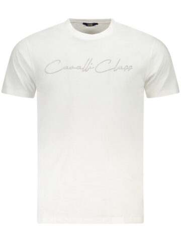 CAVALLI CLASS Herren Kurzarm-T-Shirt Weiß