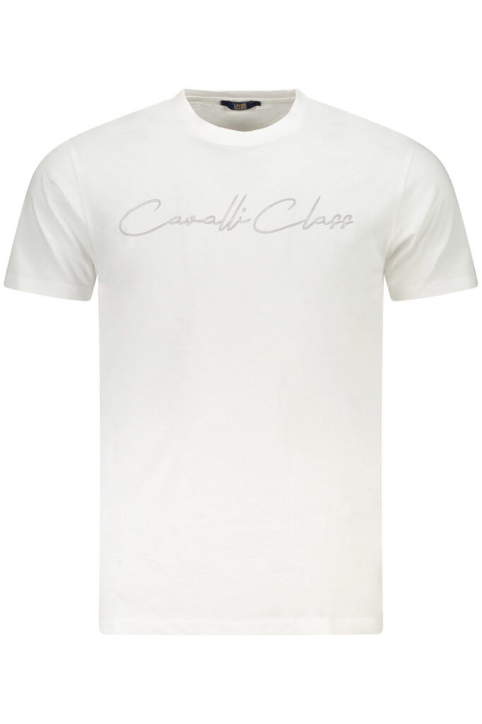 CAVALLI CLASS Herren Kurzarm-T-Shirt Weiß