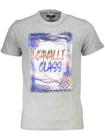 CAVALLI CLASS Herren T-Shirt Kurzarm Grau