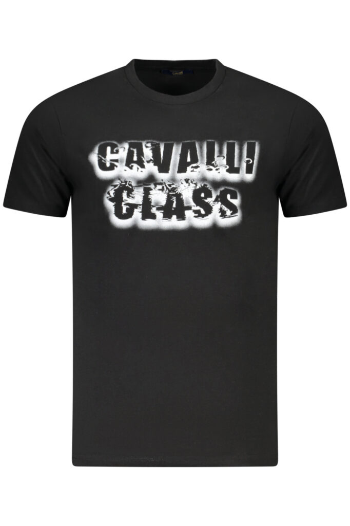 CAVALLI CLASS Herren Kurzarm-T-Shirt Schwarz