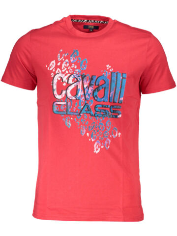CAVALLI CLASS Herren Kurzarm-T-Shirt Rot