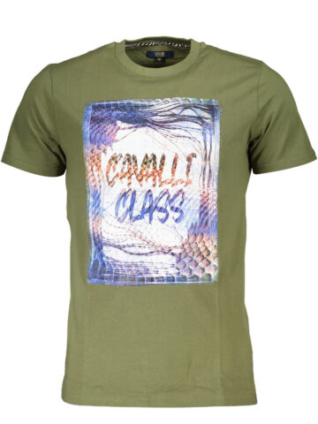 CAVALLI CLASS Herren T-Shirt grün kurzarm
