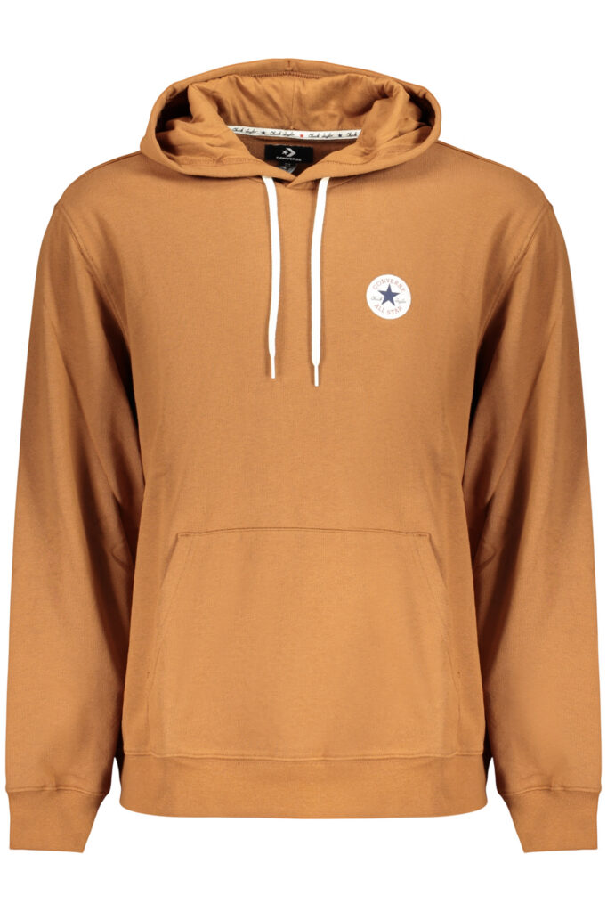 CONVERSE MEN'S BROWN ZIPLESS SWEATSHIRT