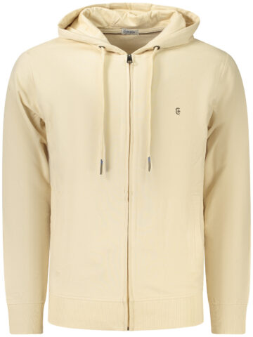 COVERI MOVING MEN'S BEIGE ZIP-UP SWEATSHIRT FE4907_BESABBIA
