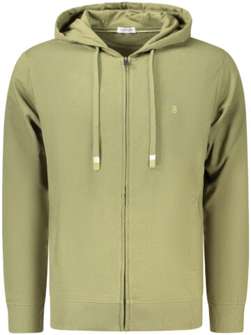 COVERI MOVING MEN'S ZIP-UP SWEATSHIRT GREEN FE4907_VEARMY