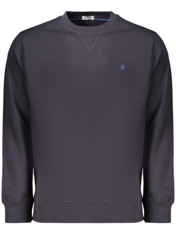 COVERI MOVING MEN'S BLUE ZIP-LESS SWEATSHIRT FE4905_BLBLU