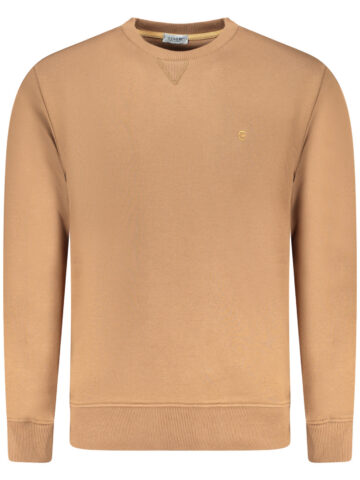 COVERI MOVING MEN'S BROWN ZIPLESS SWEATSHIRT