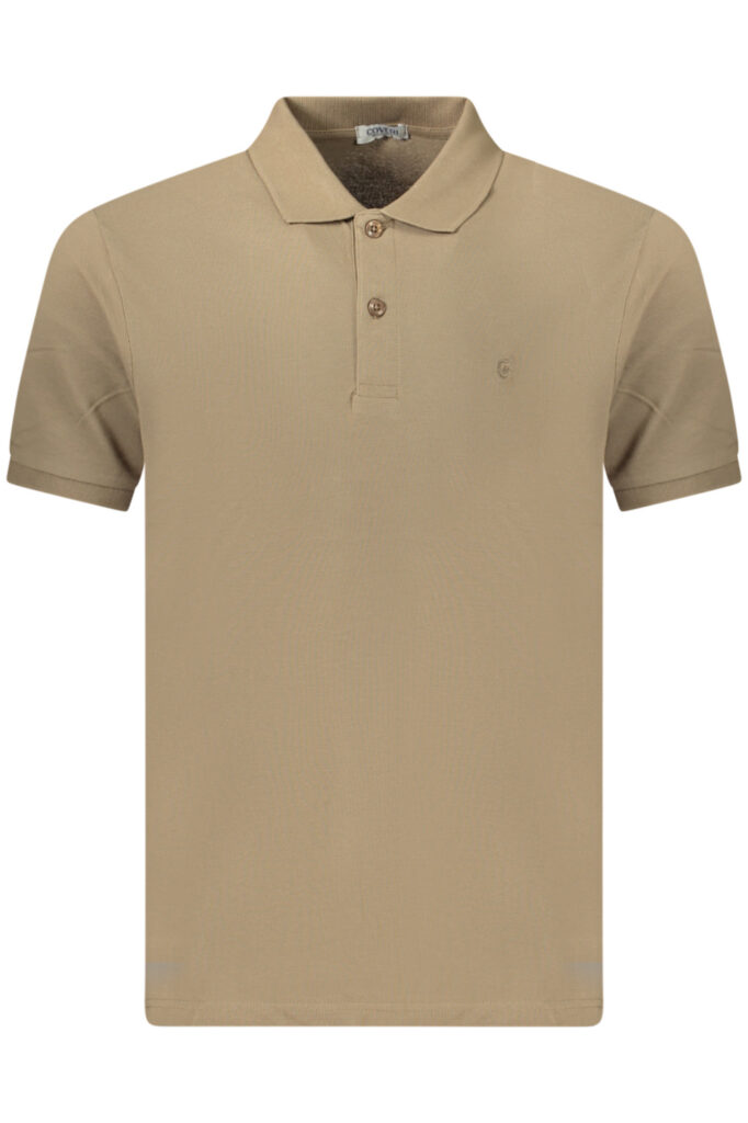 COVERI MOVING MEN'S SHORT-SLEEVE POLO SHIRT, BROWN