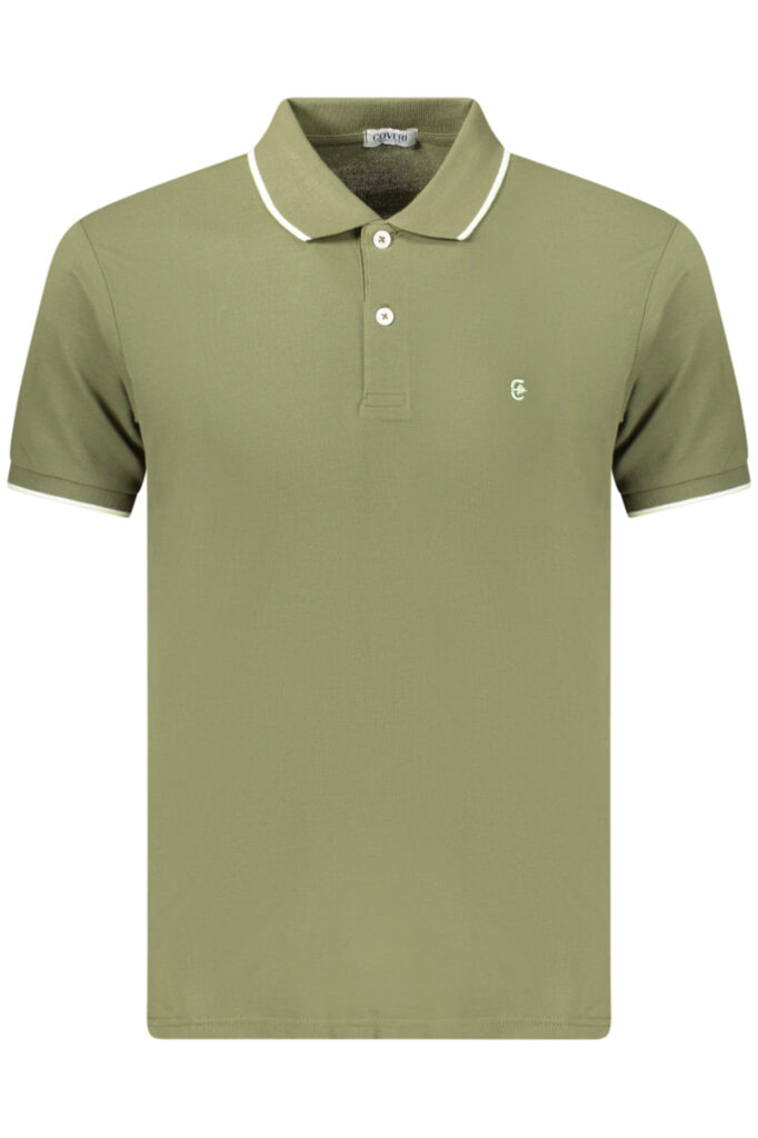 COVERI MOVING MEN'S SHORT-SLEEVE POLO SHIRT, GREEN PQC100_VEARMY