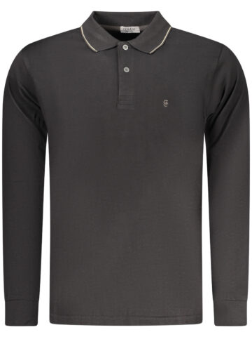 COVERI MOVING MEN'S LONG-SLEEVE POLO SHIRT BLACK