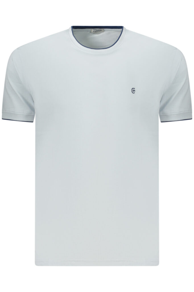 COVERI MOVING MEN'S SHORT-SLEEVED T-SHIRT, BLUE TJ2913_AZCIELO