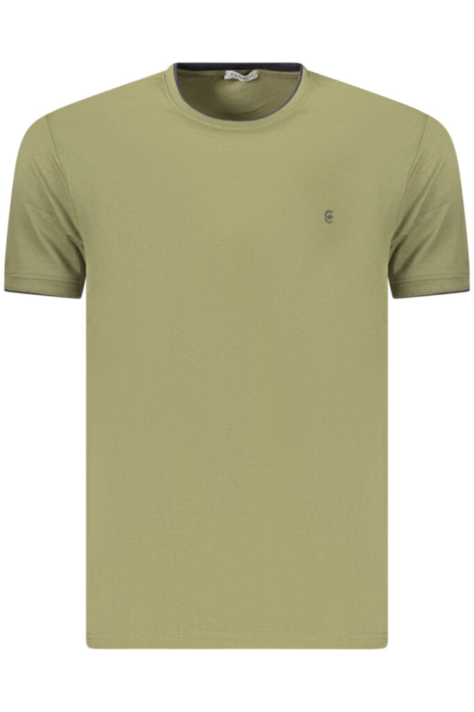COVERI MOVING MEN'S SHORT-SLEEVED T-SHIRT GREEN TJ2913_VEARMY