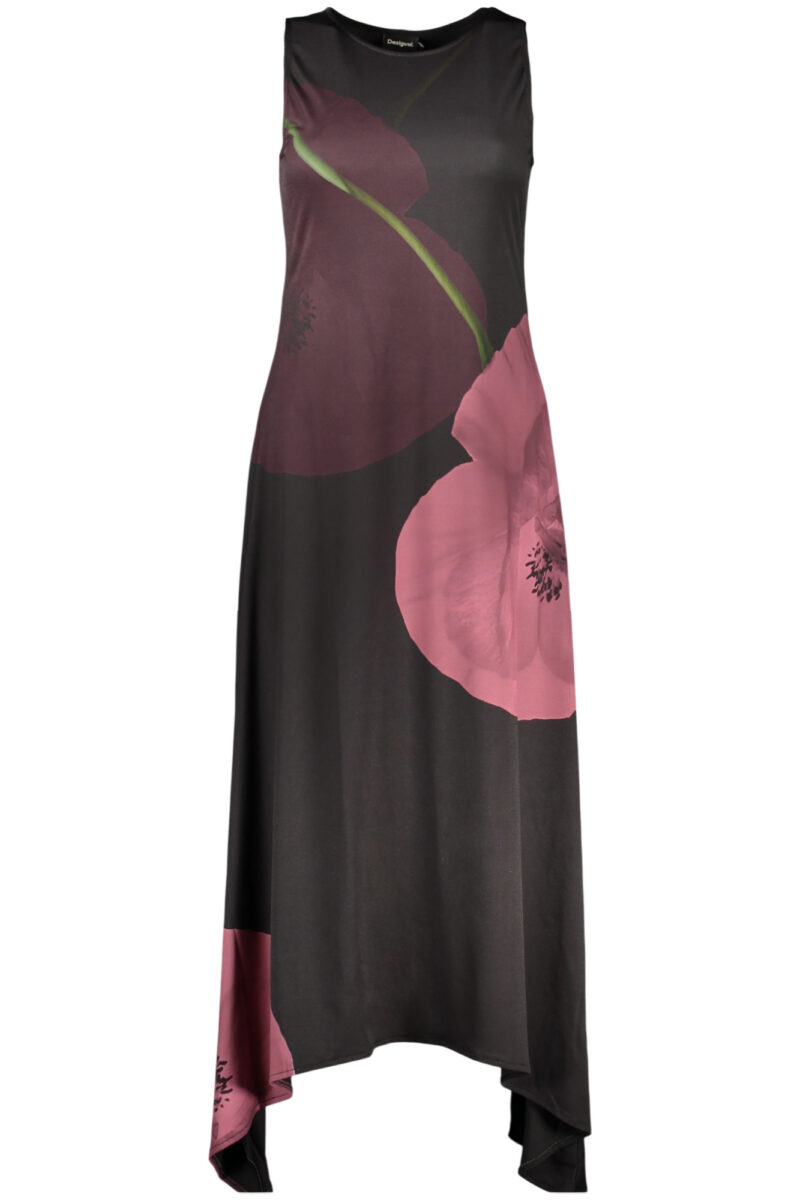 DESIGUAL Damen Kleid Schwarz lang