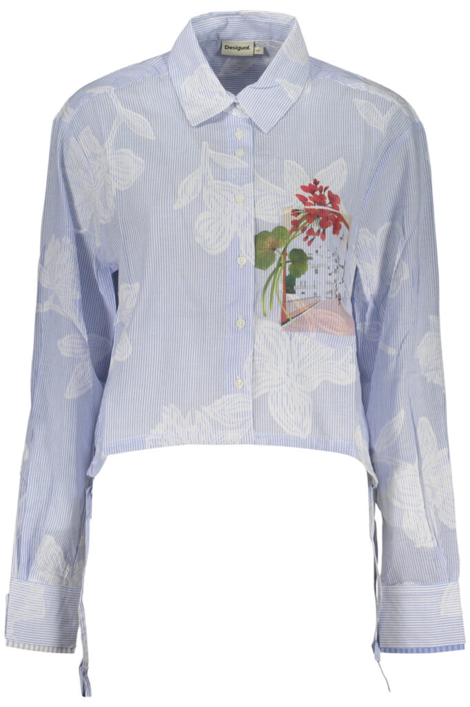DESIGUAL WOMEN'S LONG-SLEEVED SHIRT, BLUE 26SWCW28_AZ5029