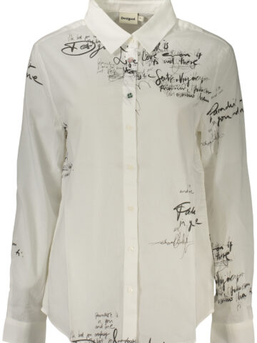 DESIGUAL Damen Langarmshirt Weiß