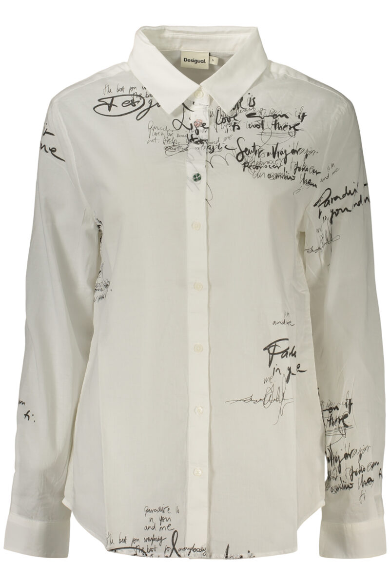 DESIGUAL Damen Langarmshirt Weiß