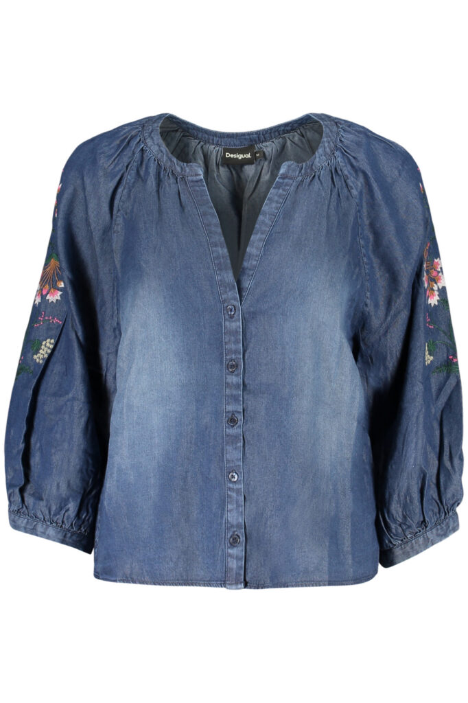 DESIGUAL WOMEN'S LONG-SLEEVED SHIRT, BLUE 26SWBW16_BL5055