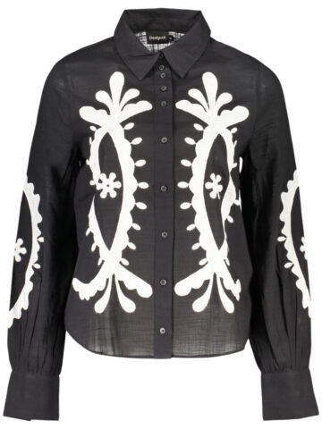 DESIGUAL WOMEN'S LONG-SLEEVED SHIRT, BLACK 26SWCW08_NE2000