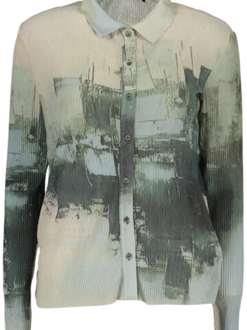 DESIGUAL WOMEN'S LONG-SLEEVED SHIRT, GREEN 26SWTK23_VE2052