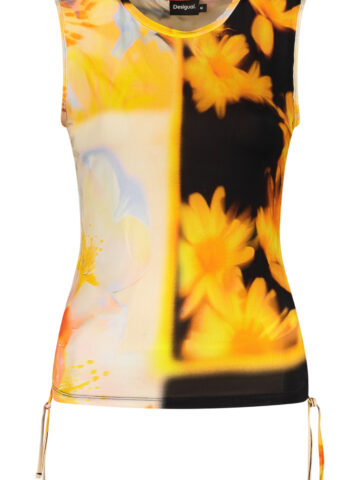 DESIGUAL WOMEN'S ORANGE TANK TOP