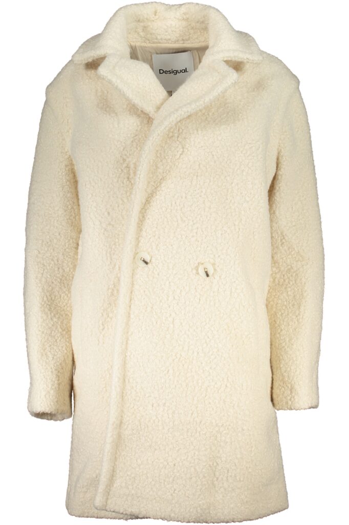 DESIGUAL WHITE WOMEN'S COAT