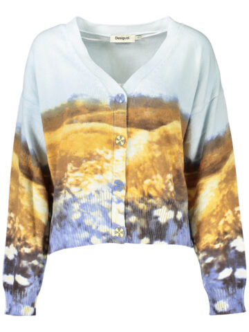 DESIGUAL WOMEN'S BLUE CARDIGAN 26SWJF18_AZ5004