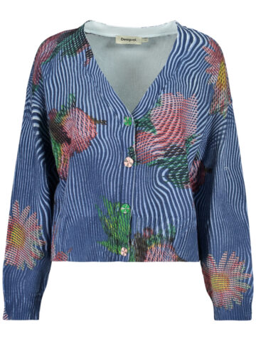 DESIGUAL WOMEN'S BLUE CARDIGAN 26SWJF19_BL5001