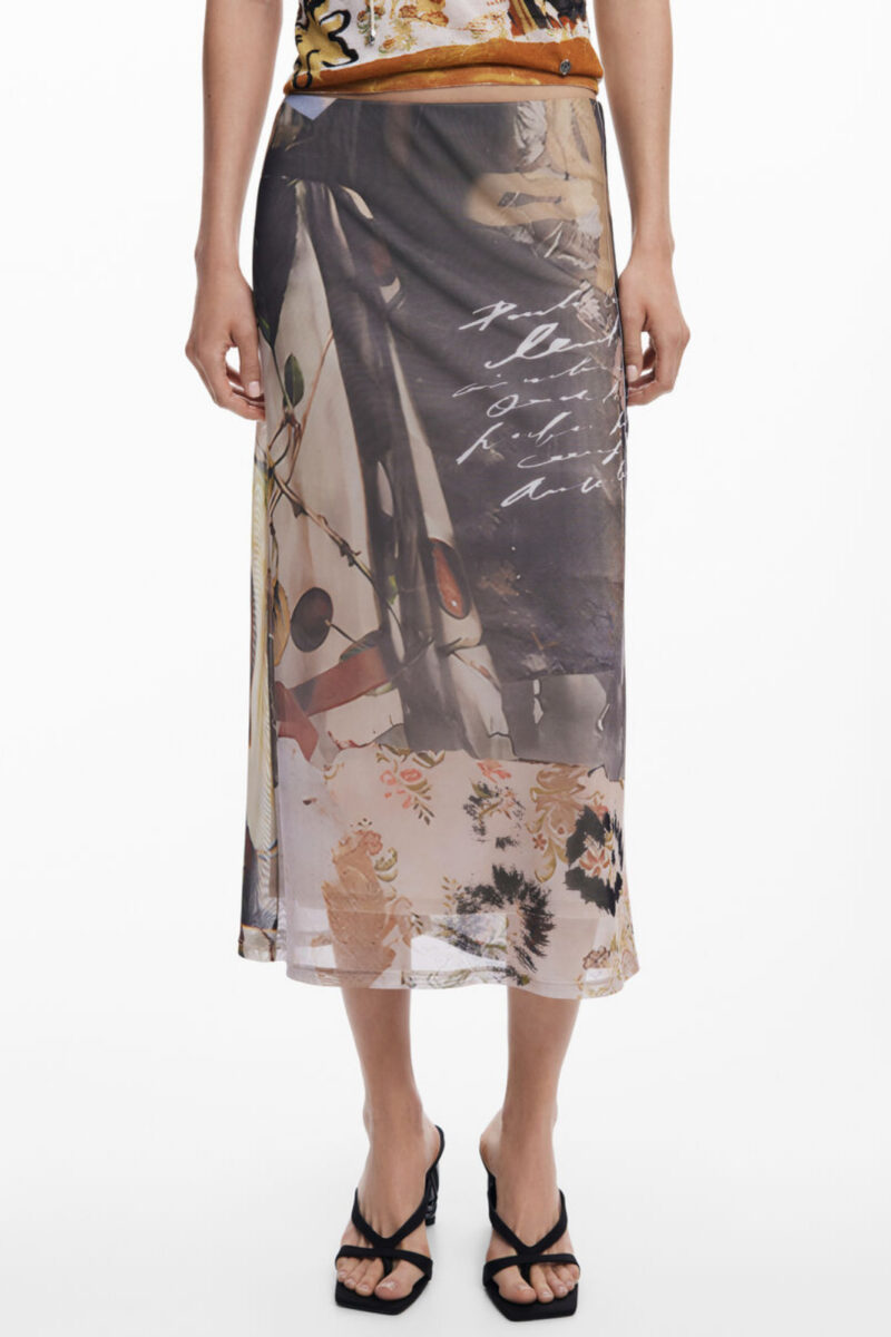 Desigual Damen Rock Beige
