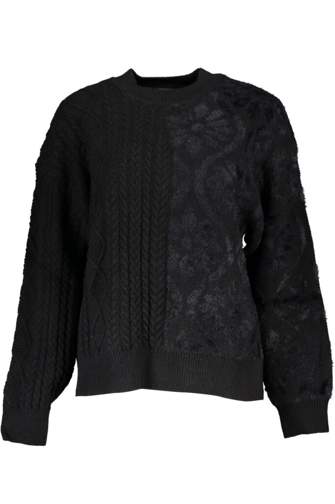 DESIGUAL BLACK WOMEN'S SWEATER 23WWJF50_NE2000