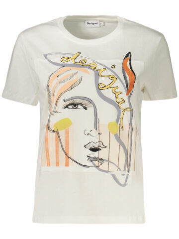 Desigual Damen T-Shirt Kurzarm Weiß