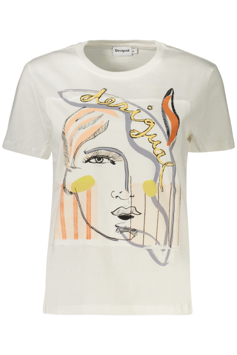 DESIGUAL Damen T-Shirt kurzer Ärmel weiß