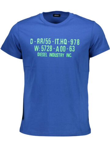 DIESEL MEN'S SHORT SLEEVE T-SHIRT BLUE SEG9T-DIEGO_37E1F04_BLU8II