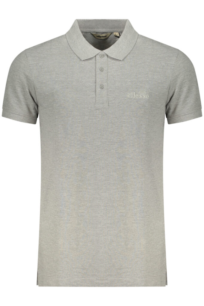 ELLESSE MEN'S SHORT-SLEEVE POLO SHIRT, GREY