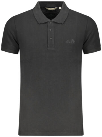 ELLESSE MEN'S SHORT-SLEEVE POLO SHIRT BLACK