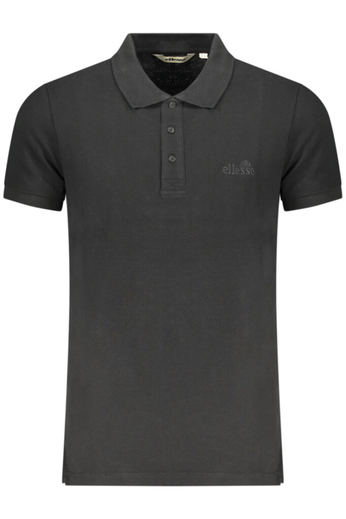 ELLESSE MEN'S SHORT-SLEEVE POLO SHIRT BLACK