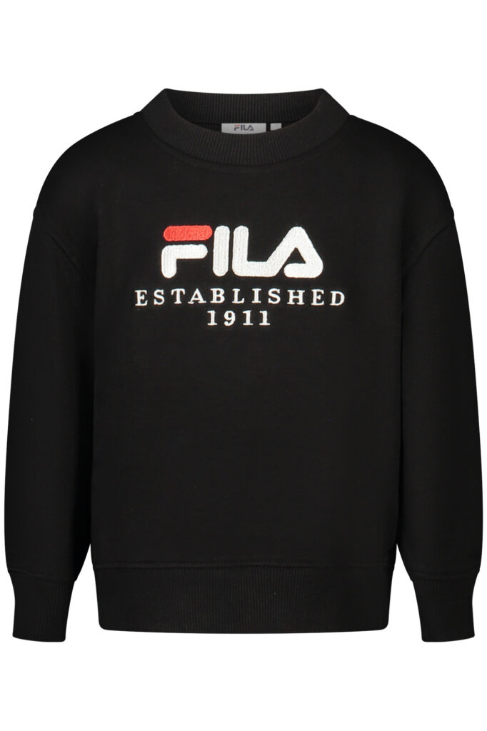FILA Kinder Sweatshirt ohne Reißverschluss Schwarz