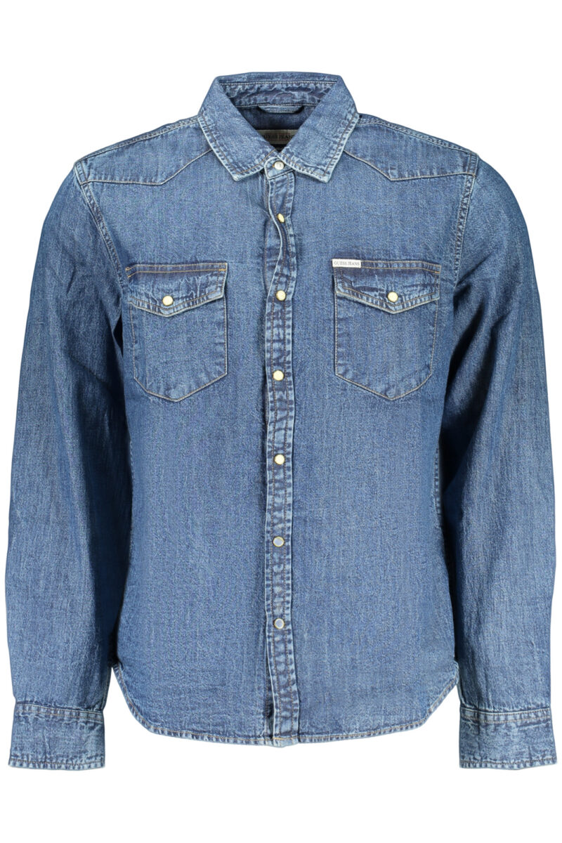 GUESS JEANS MEN'S LONG-SLEEVED SHIRT, BLUE M4YH55D5EI1_BLGJRW