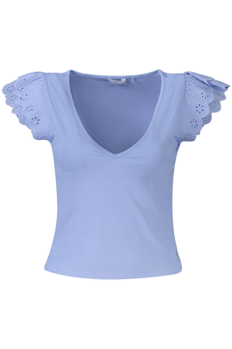 Guess Damen T-Shirt Kurzarm Blau