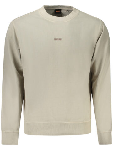 HUGO BOSS Herren Sweatshirt ohne Reißverschluss Beige
