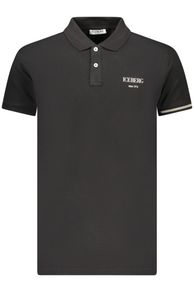 ICEBERG Polo-Shirt Herren Kurzarm Schwarz
