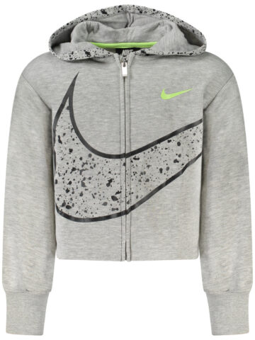 NIKE Mädchen Sweatshirt mit Reißverschluss Grau