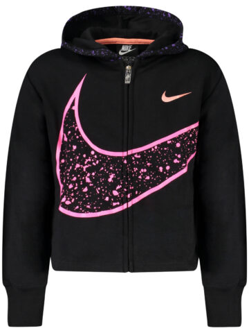 NIKE Mädchen Sweatshirt mit Reißverschluss schwarz