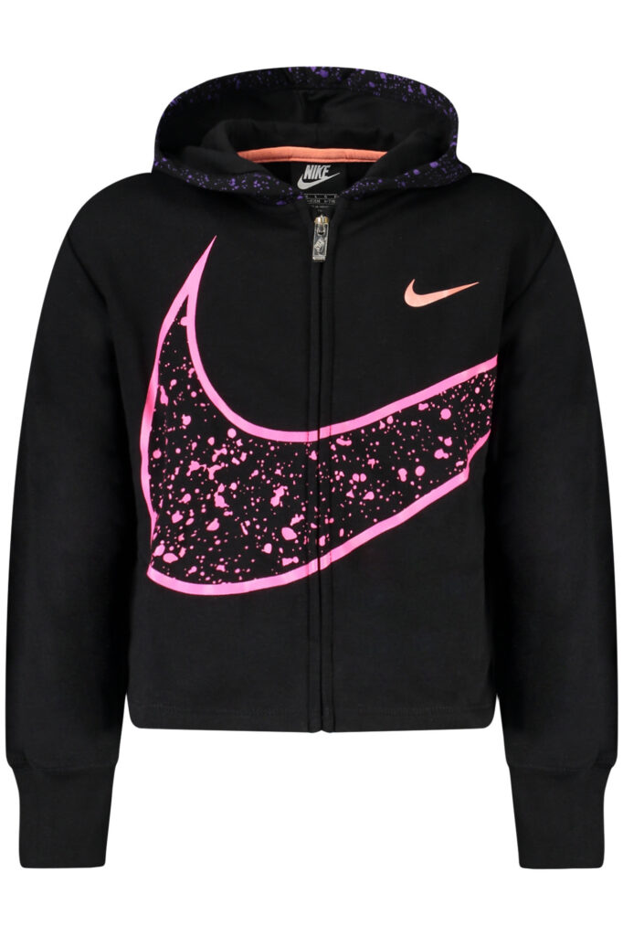NIKE Mädchen Sweatshirt mit Reißverschluss schwarz
