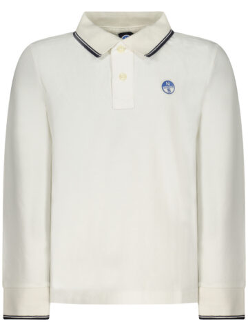 NORTH SAILS Kinder Poloshirt mit langem Arm Weiß