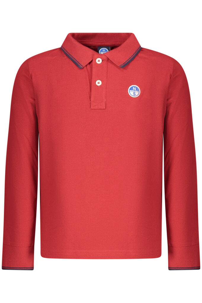 NORTH SAILS Kinder Poloshirt Rot mit langen Ärmeln