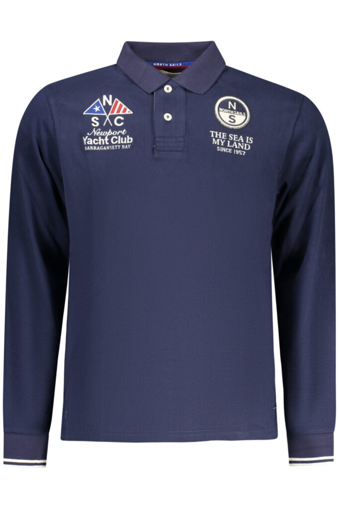 NORTH SAILS Herren Polo-Shirt Blau, langärmelig