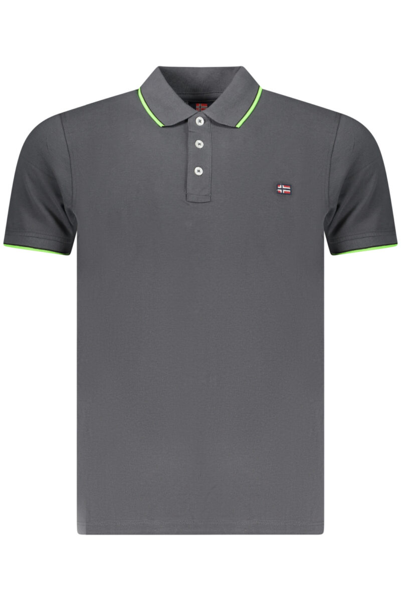 NORWAY 1963 Herren Poloshirt Kurzarm Grau