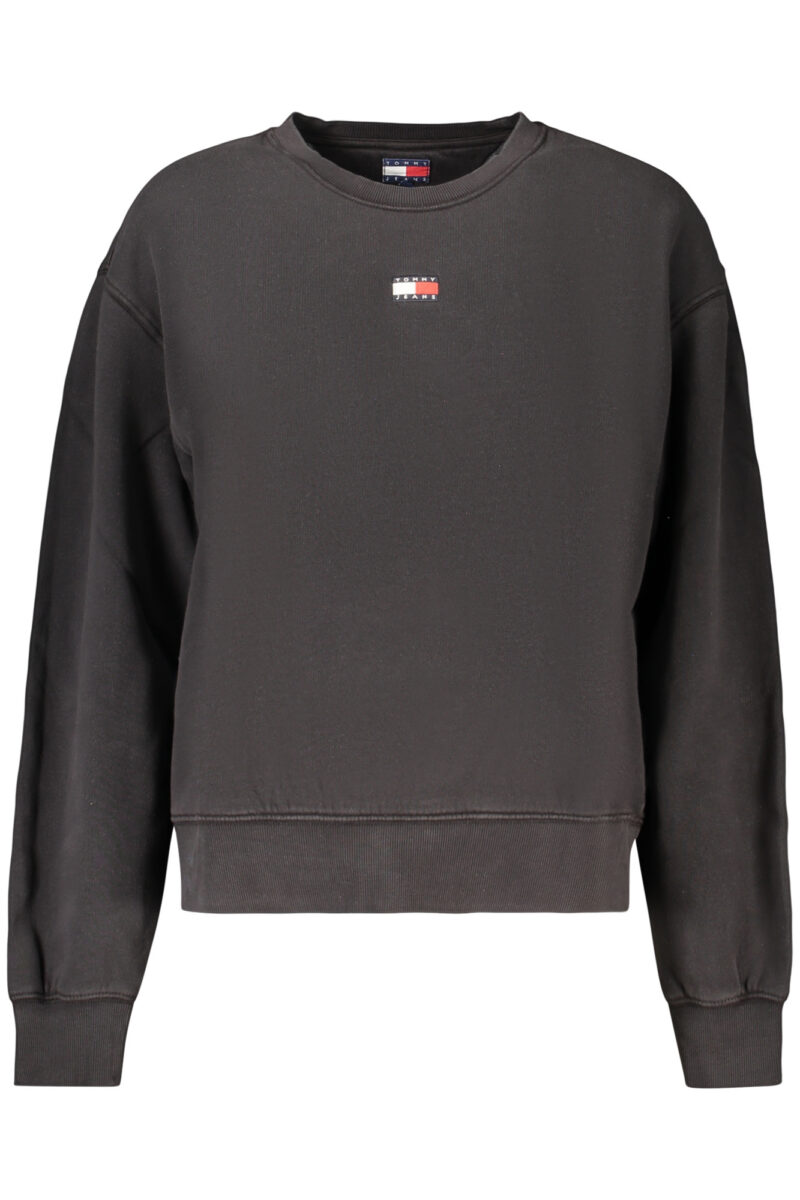 TOMMY HILFIGER WOMEN'S BLACK ZIP-UP SWEATSHIRT DW0DW23297_NEBDS